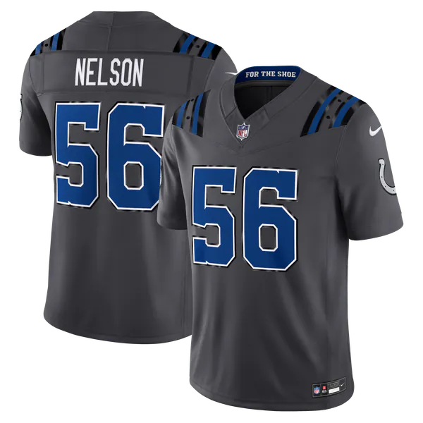 Quenton Nelson Indianapolis Colts Nike 2026 Rivalries Collection Stitched Limited Jersey - Anthracite