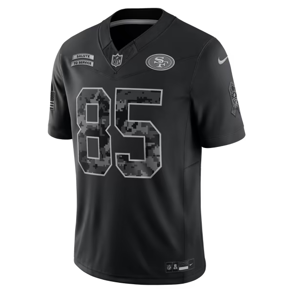 George Kittle San Francisco 49ers Jerseys Teams 2026 Salute to Service Stitched Limited Jersey - Black