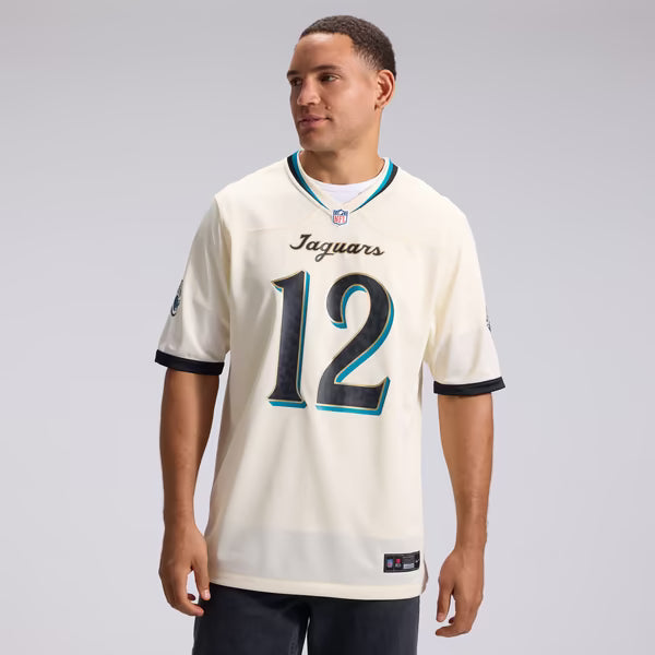 Travis Hunter Jacksonville Jaguars Nike 2026 Rivalries Collection Game Jersey - Natural