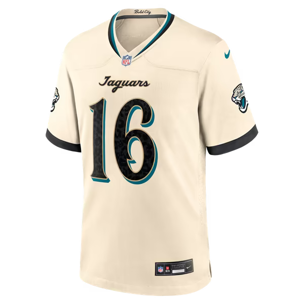 Trevor Lawrence Jacksonville Jaguars Nike 2026 Rivalries Collection Game Jersey - Natural