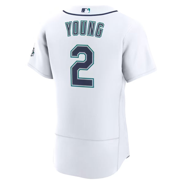 Cole Young Seattle Mariners Jerseys Teams Home 50th Season Authentic Jersey - White