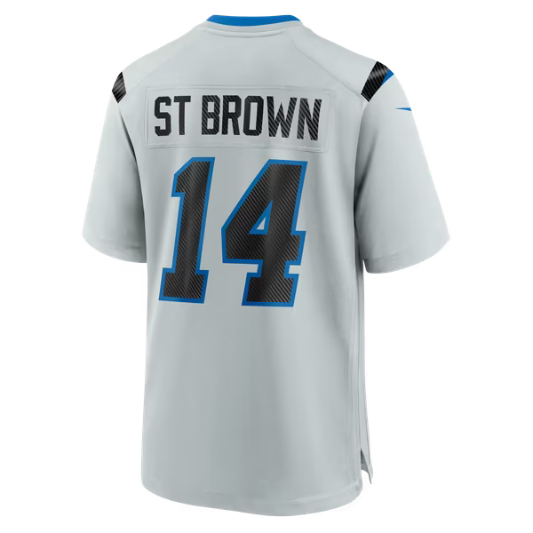 Amon-Ra St. Brown Detroit Lions Jerseys Teams 2026 Rivalries Collection Game Jersey - Silver