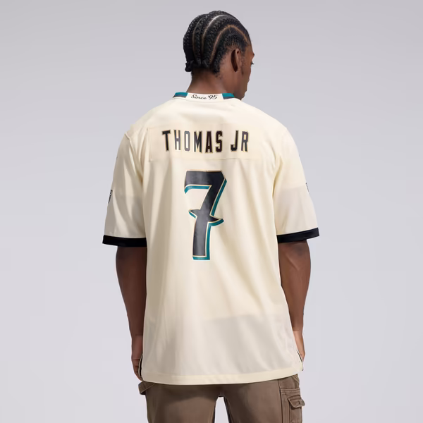 Brian Thomas Jr. Jacksonville Jaguars Jerseys Teams 2026 Rivalries Collection Game Jersey - Natural