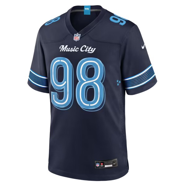 Jeffery Simmons Tennessee Titans Jerseys Teams 2026 Rivalries Collection Game Jersey - Navy