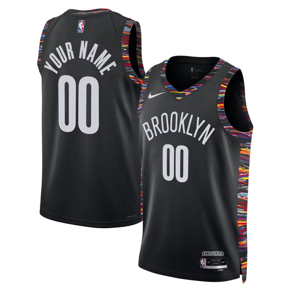 Jerseys Teams Brooklyn Nets Nike Unisex 2025/26 City Edition Custom Jersey - Black