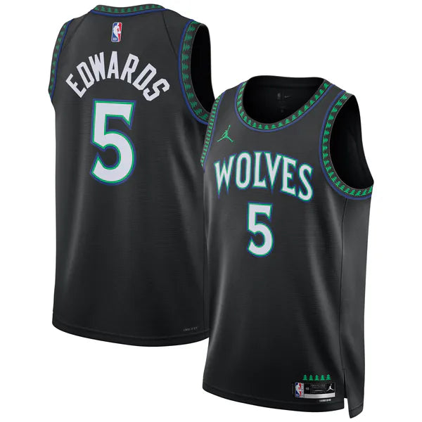 Anthony Edwards Minnesota Timberwolves Jerseys Teams Brand Unisex Swingman Jersey - Statement Edition - Black