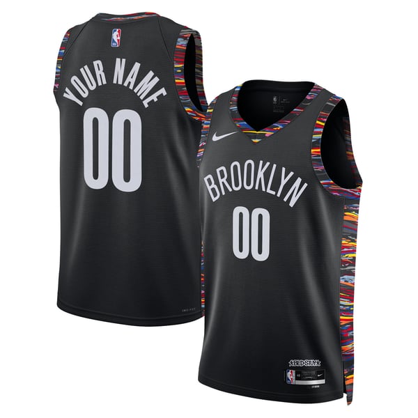 Jerseys Teams Brooklyn Nets Nike Unisex 2025/26 City Edition Custom Jersey - Black