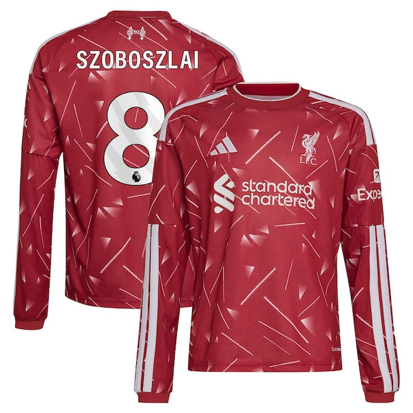Adidas Liverpool 2026/27 Home Replica Custom Long Sleeve Jersey Red