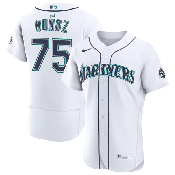 Andres Munoz Seattle Mariners Jerseys Teams Home 50th Season Authentic Jersey - White