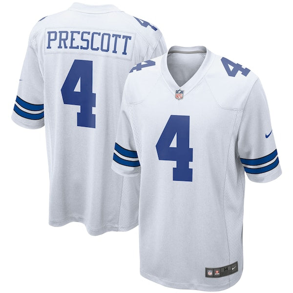 Custom Dak Prescott Dallas Cowboys Game Jersey White