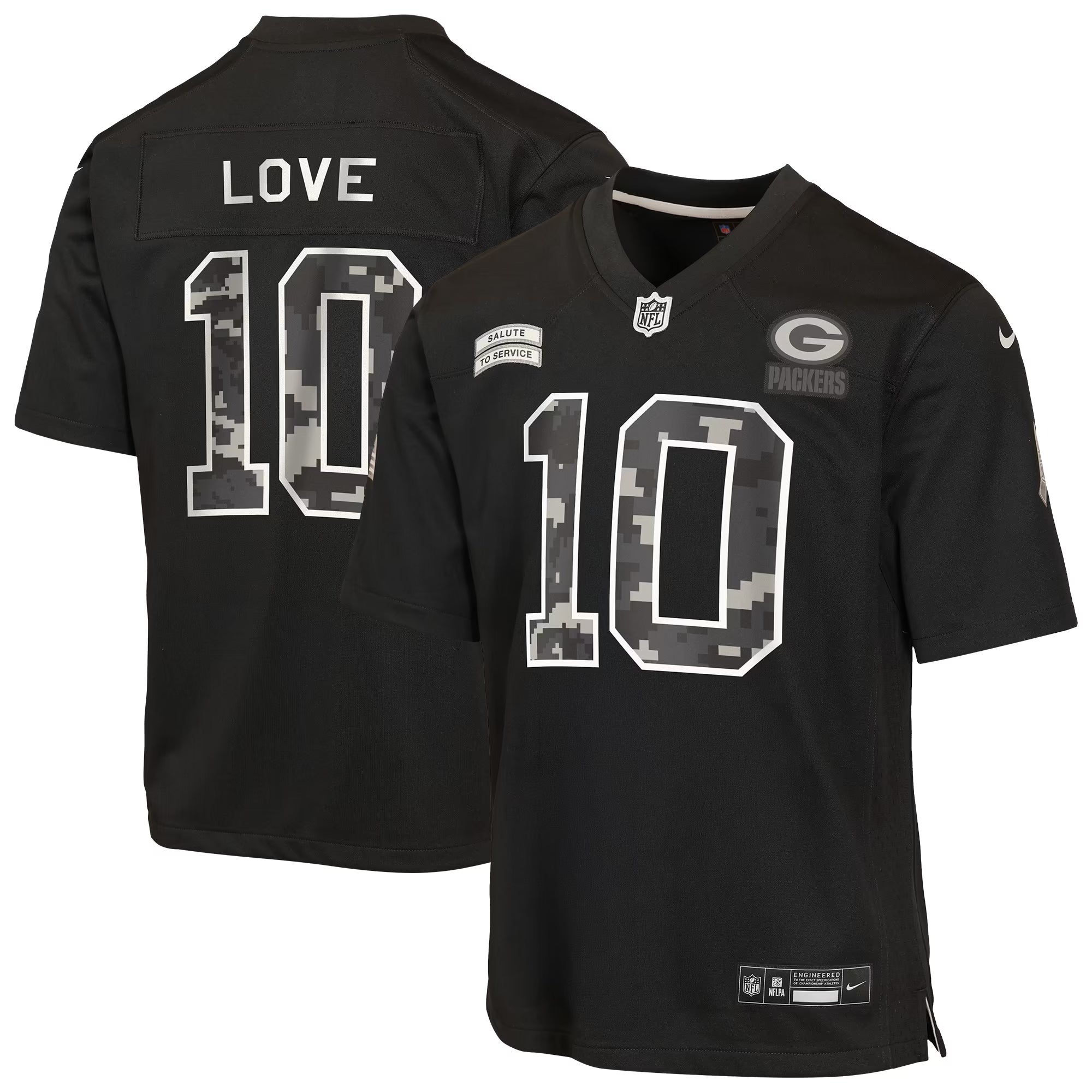 Jerseys Teams Love Green Bay Packers Jerseys Teams Youth 2026 Salute to Service Game Jersey - Black