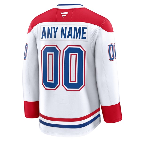 Jerseys Teams Montreal Canadiens Fanatics Away Premium Custom Jersey - White