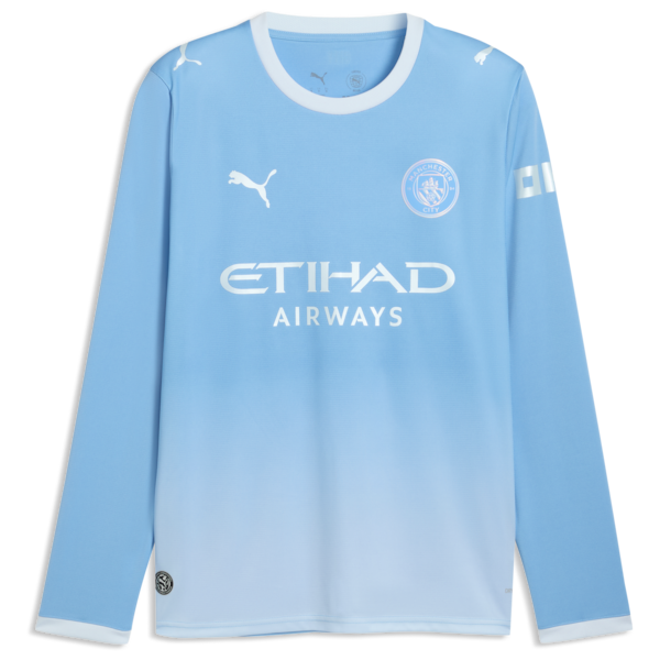 Jerseys Teams Manchester City 2026/27 Home Replica Long Sleeve Custom Jersey Light Blue