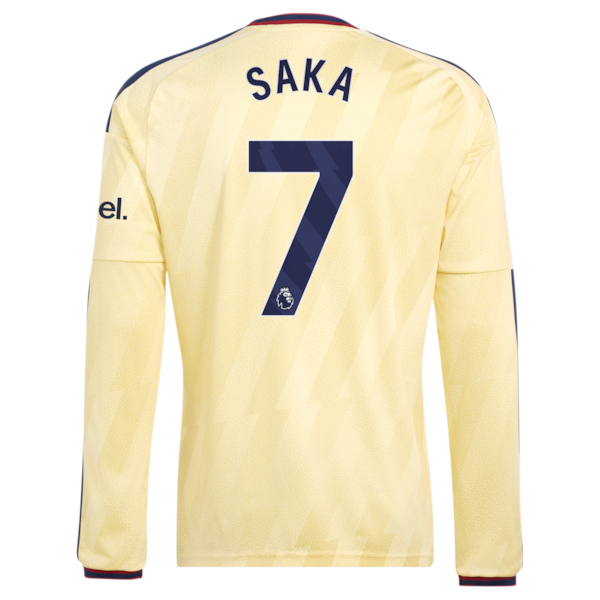 Bukayo Saka Arsenal Jerseys Teams 2026/27 Third Replica Long Sleeve Jersey - Yellow