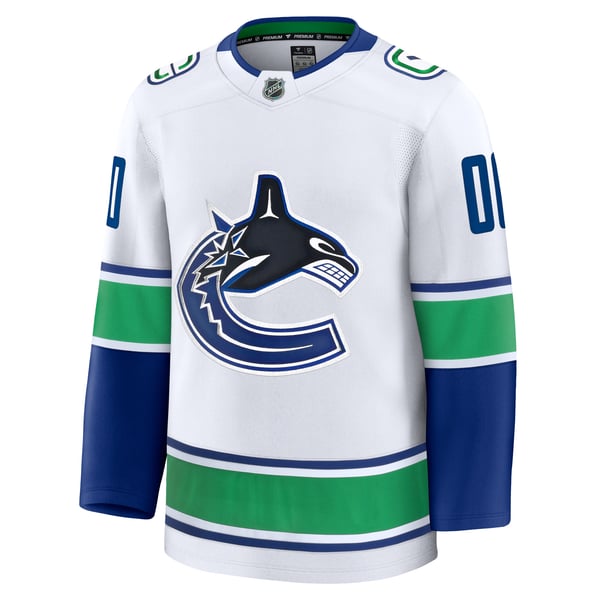 Jerseys Teams Vancouver Canucks Fanatics Away Premium Custom Jersey - White