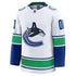 Jerseys Teams Vancouver Canucks Fanatics Away Premium Custom Jersey - White