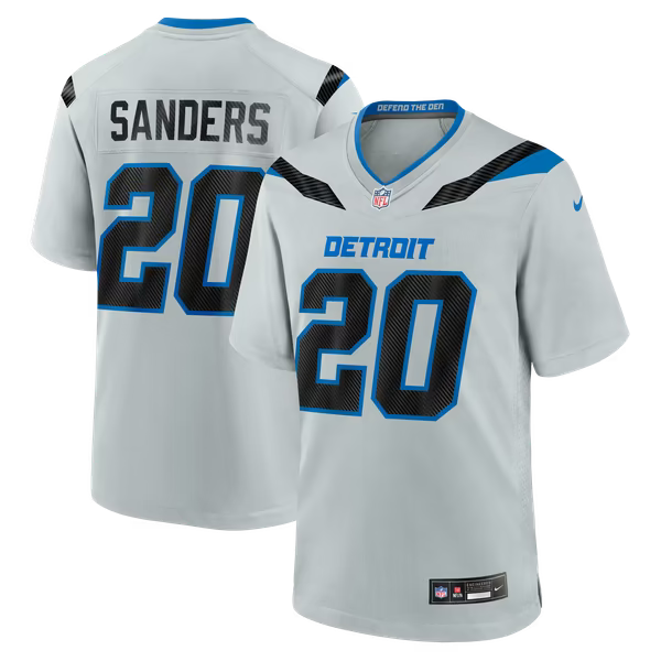 Barry Sanders Detroit Lions Nike 2026 Rivalries Collection Game Jersey - Silver