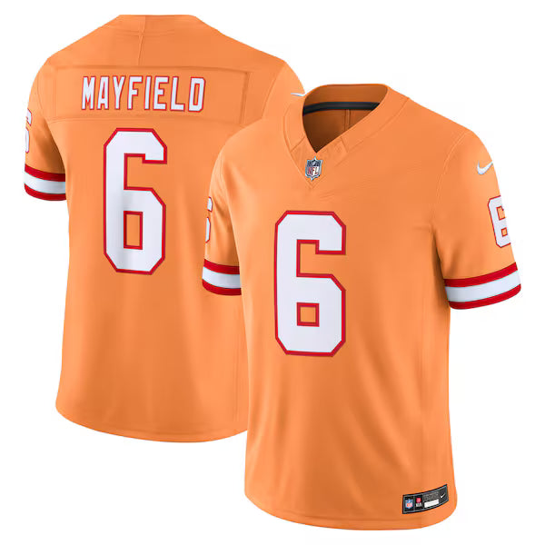 Baker Mayfield Tampa Bay Buccaneers Jerseys Teams Alternate Vapor F.U.S.E. Stitched Limited Jersey - Creamsicle