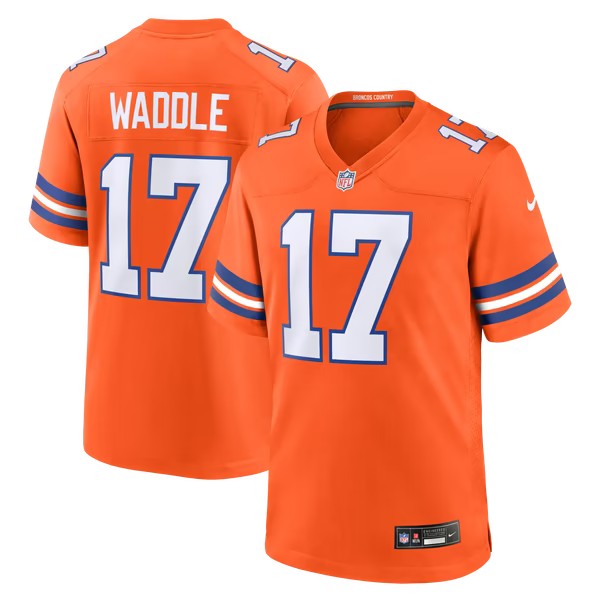 Jaylen Waddle Denver Broncos Jerseys Teams Game Player Jersey - Orange