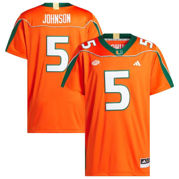 Andre Johnson Miami Hurricanes Jerseys Teams Home It's Back Premier Jersey - Orange