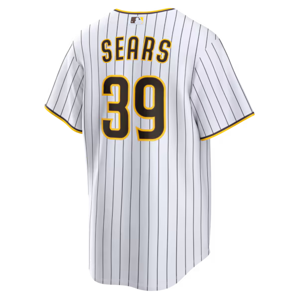 JP Sears San Diego Padres Jerseys Teams Home Replica Jersey - White