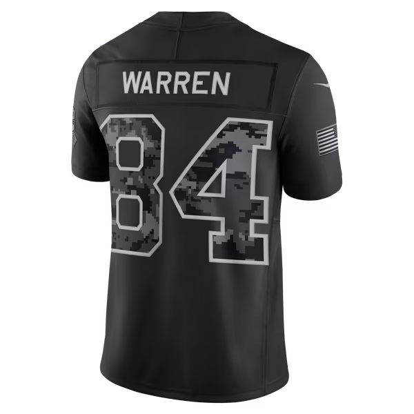 Tyler Warren Indianapolis Colts Jerseys Teams 2026 Salute to Service Stitched Limited Jersey - Black