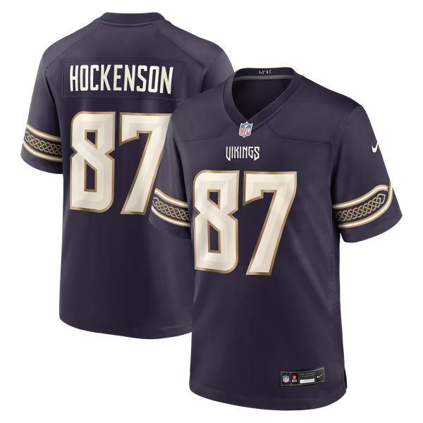 T.J. Hockenson Minnesota Vikings Nike 2026 Rivalries Collection Game Jersey - Purple