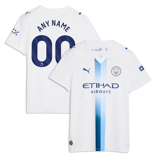 Manchester City Jerseys Teams Women's 2026/27 Third Replica Custom Jersey - White