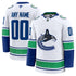 Jerseys Teams Vancouver Canucks Fanatics Away Premium Custom Jersey - White
