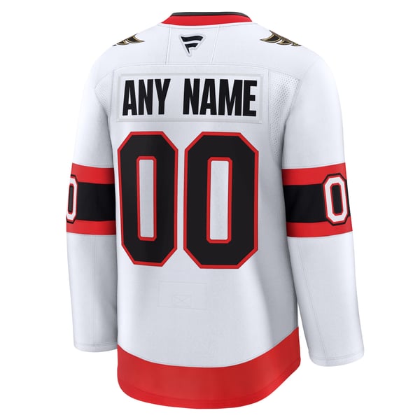 Jerseys Teams Ottawa Senators Fanatics Away Premium Custom Jersey - White