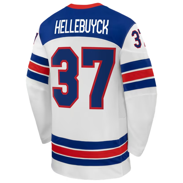 Jerseys Teams Nike Connor Hellebuyck US Hockey 2026 Away Jersey - White