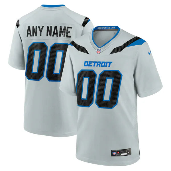 Detroit Lions Nike 2026 Rivalries Collection Game Custom Jersey - Silver