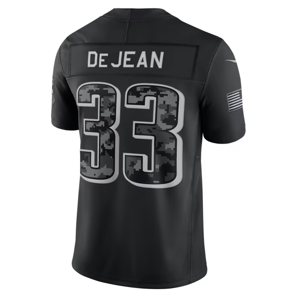 Cooper DeJean Philadelphia Eagles Jerseys Teams 2026 Salute to Service Stitched Limited Jersey - Black
