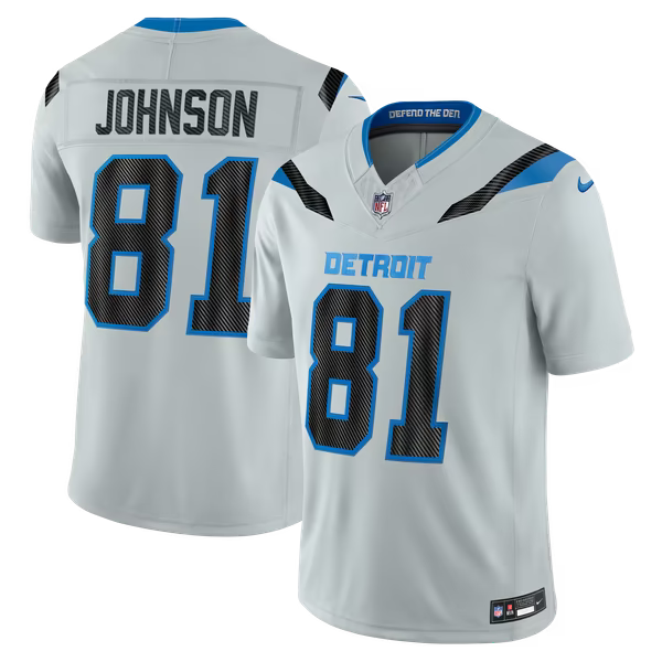 Calvin Johnson Detroit Lions Jerseys Teams 2026 Rivalries Collection Stitched Limited Jersey - Silver