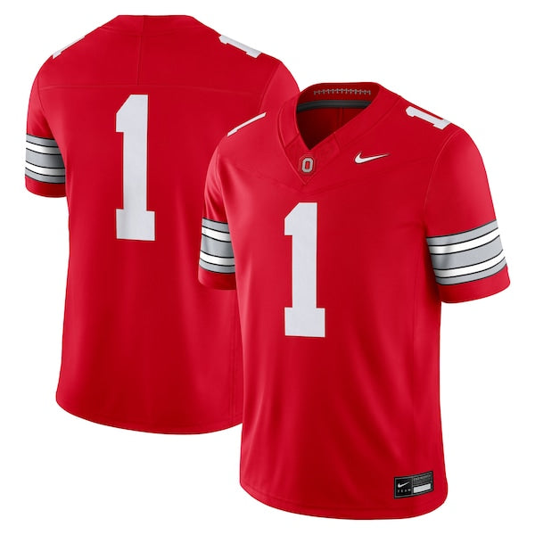 #1 Ohio State Buckeyes Jerseys Teams Home Vapor F.U.S.E. Limited Football Jersey - Scarlet