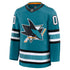 Jerseys Teams Fanatics San Jose Sharks Home Custom Jersey - Teal