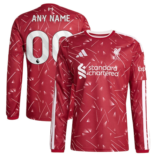 Jerseys Teams Liverpool 2026/27 Home Replica Custom Long Sleeve Jersey Red