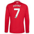 Adidas Mason Mount Manchester United 2026/27 Home Replica Long Sleeve Jersey Red