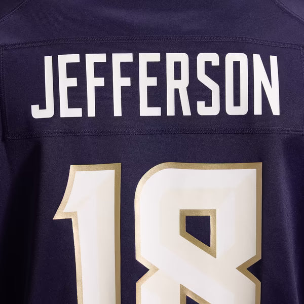 Justin Jefferson Minnesota Vikings Nike 2026 Rivalries Collection Game Jersey - Purple