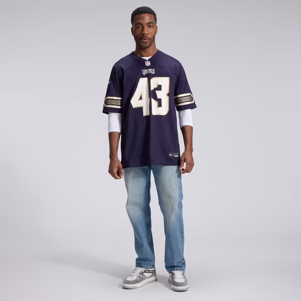 Andrew Van Ginkel Minnesota Vikings Nike 2026 Rivalries Collection Game Jersey - Purple