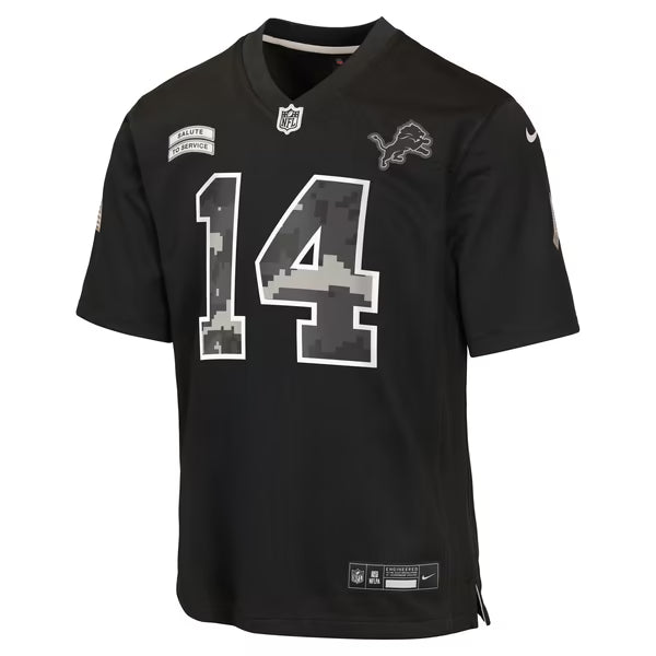 Amon-Ra St. Brown Detroit Lions Nike Youth 2026 Salute to Service Game Jersey - Black