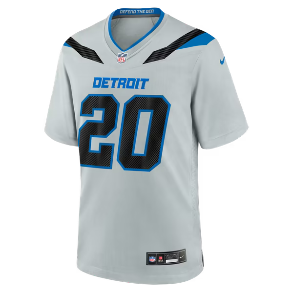 Barry Sanders Detroit Lions Nike 2026 Rivalries Collection Game Jersey - Silver