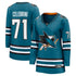 Jerseys Teams Women's Fanatics Macklin Celebrini Teal Sharks Jersey