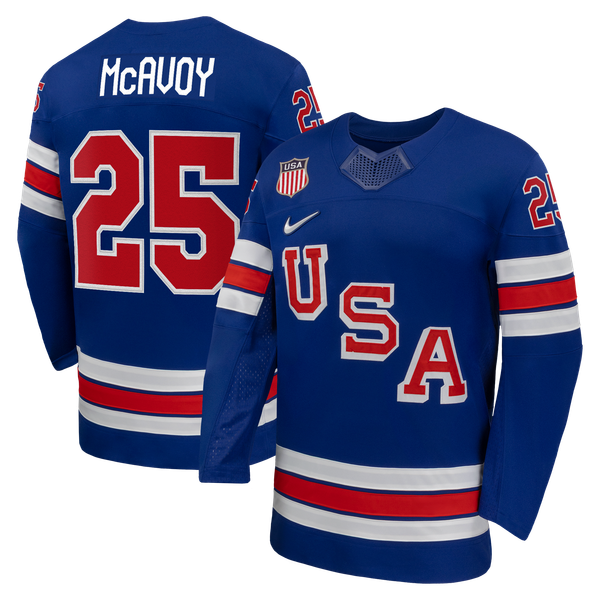 Jerseys Teams Charlie McAvoy Nike US Hockey 2026 Home Jersey Royal