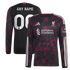 Liverpool adidas 2026/27 Third Replica Custom Long Sleeve Jersey - Black