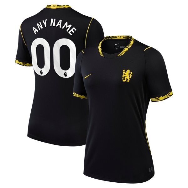 Chelsea Jerseys Teams Women's 2026/27 Away Stadium Replica Custom Jersey - Black
