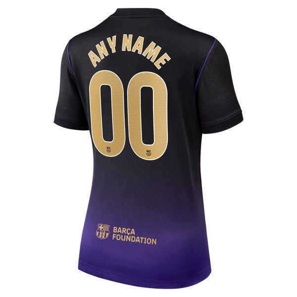 Barcelona Jerseys Teams Women's 2026/27 Away Stadium Replica Custom Jersey - Purple
