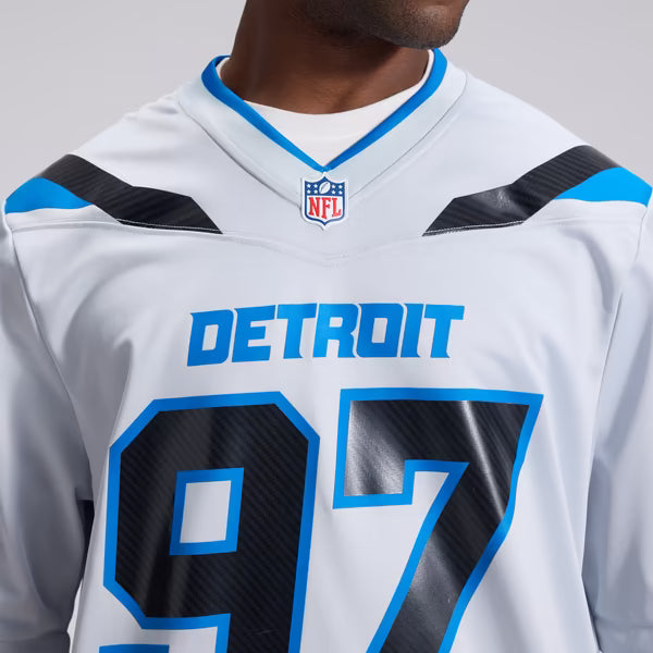 Aidan Hutchinson Detroit Lions Nike 2026 Rivalries Collection Game Jersey - Silver