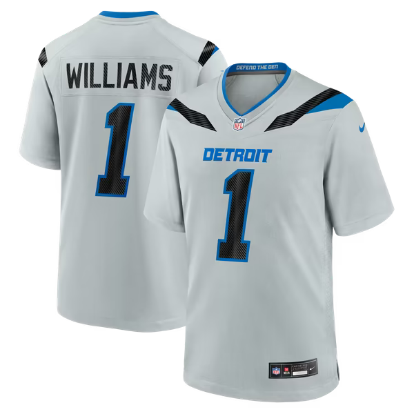 Jameson Williams Detroit Lions Nike 2026 Rivalries Collection Game Jersey - Silver