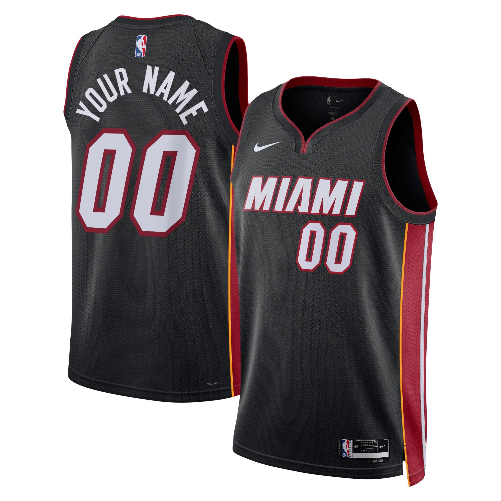 Jerseys Teams Unisex Nike Miami Heat Swingman Icon Edition Custom Jersey